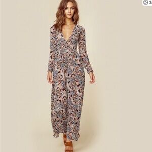 For Love And Lemons Pink Floral Dress